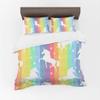 CB Smiles Rainbow Unicorn Duvet Cover Unicorn Bedding Unicorn Duvet Rainbow duvets Rainbow Duvet Unicorns Bedding Rainbow Decor Gay (Queen Set (Duvet Cover +2 Pillowcases)) view 1