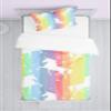 CB Smiles Rainbow Unicorn Duvet Cover Unicorn Bedding Unicorn Duvet Rainbow duvets Rainbow Duvet Unicorns Bedding Rainbow Decor Gay (Queen Set (Duvet Cover +2 Pillowcases)) view 2