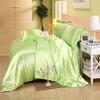 Kanak Bedding - 7 Piece Soft Silk Satin Soft Quilt,19 Inch Deep Pocket Sheet Set with Duvet Set Size Twin Colour Sage view 2