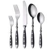 24-pcs cutlery set forged type with black handles and rivets@30 pieces incl. view 1