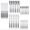 24-pcs cutlery set forged type with black handles and rivets@30 pieces incl. view 2