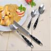 24-pcs cutlery set forged type with black handles and rivets@30 pieces incl. view 3