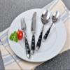 24-pcs cutlery set forged type with black handles and rivets@30 pieces incl. view 4