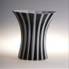 Black & White Retro Style Porcelain Flower Vase with Stripes l 12 Height l Decorative Home Dcor Centerpiece I Hand-Crafted in The Czech Republic l Unique Style & Extraordinary Design view 1
