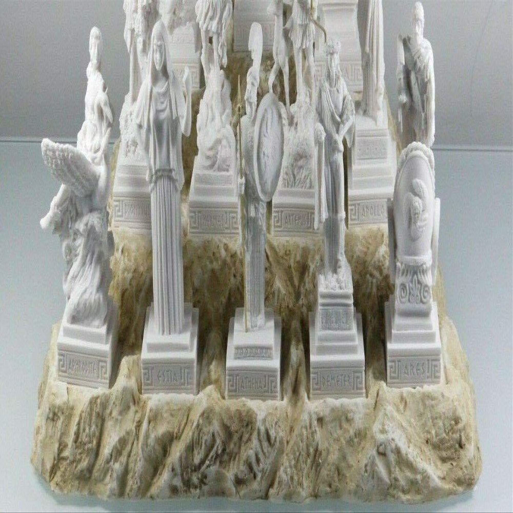 BEAUTIFUL GREEK STATUES Base of The 12 Olympian Gods of Mount Olympus