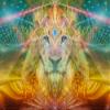 Lion Tapestry | Lion Art | Lion Wall Hanging | Sacred Geometry | Third Eye Visionary Art | Trippy Art | DMT Tapestry | Animal Totem | Atlan The Lion (Small) view 1