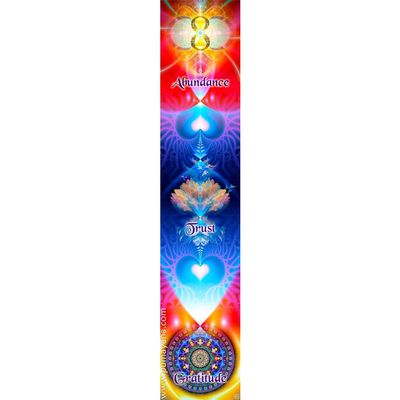 Gratitude Trust Abundance Inspirational Wall Hanging | Art | Tapestry | Wall Hanging | Mindfulness Gift | Meditation | Yoga | Spiritual | Healing (Small)