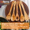 12-Inch Olive Wood Cooking Tools  5-Piece Wooden Kitchen Utensils Set with Spoons, Spatulas & Cooking Tools  Wood Kitchen Utensils Set for Cooking  Crafted Wood Essentials by DaTerra Cucina view 2