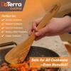 12-Inch Olive Wood Cooking Tools  5-Piece Wooden Kitchen Utensils Set with Spoons, Spatulas & Cooking Tools  Wood Kitchen Utensils Set for Cooking  Crafted Wood Essentials by DaTerra Cucina view 3