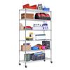 BestOffice | 6-Tier Wire Shelf with Wheels | 48"x18"x82" | Chrome | Adjustable Racks | Heavy-Duty Storage Shelves, Holds Upto 510 lbs | Rust-Resistant, No-Tool Assembly | for Home, Garage Shelving view 1