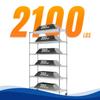 BestOffice | 6-Tier Wire Shelf with Wheels | 48"x18"x82" | Chrome | Adjustable Racks | Heavy-Duty Storage Shelves, Holds Upto 510 lbs | Rust-Resistant, No-Tool Assembly | for Home, Garage Shelving view 4