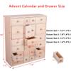 Vencer Wooden Countdown to Christmas Advent Calendar Storage Organizer with 24 Drawers,Jewelry Box,Desktop Organizer,DIY Unfinished Wood,Measures 14in x 12in x 4.3in,VYO-021 view 2