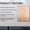 Vencer Wooden Countdown to Christmas Advent Calendar Storage Organizer with 24 Drawers,Jewelry Box,Desktop Organizer,DIY Unfinished Wood,Measures 14in x 12in x 4.3in,VYO-021 view 3