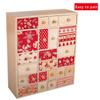 Vencer Wooden Countdown to Christmas Advent Calendar Storage Organizer with 24 Drawers,Jewelry Box,Desktop Organizer,DIY Unfinished Wood,Measures 14in x 12in x 4.3in,VYO-021 view 4