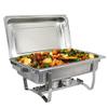 Epetlover 8 Quart Stainless Steel Chafing Dishes with Water Pan and Chafing Fuel Holder Complete Catering Buffet Warmer Set (2 Packs) view 2