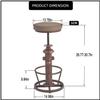 BOKKOLIK Vintage Swivel Bar Stools-Industrial Counter Height Chairs-Kitchen Dining Office-Soft Pu Top Adjustable 25-31inch view 3