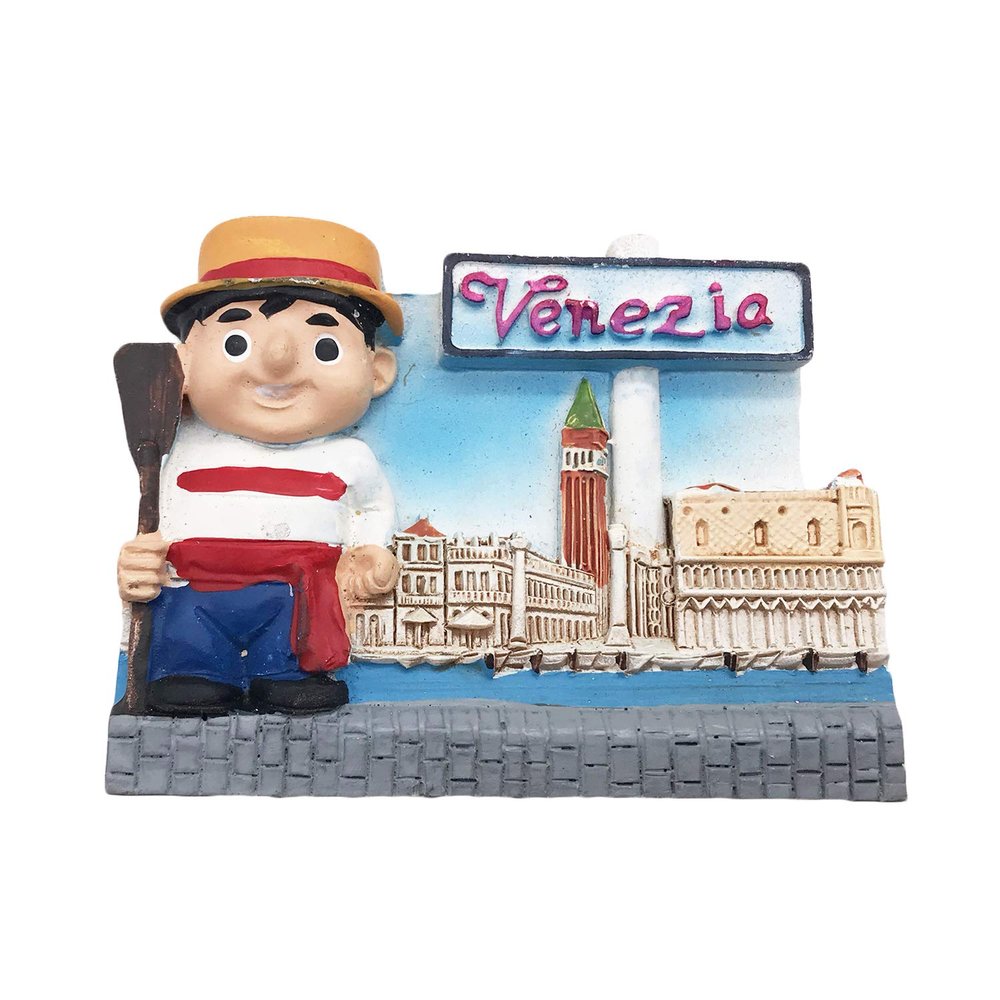 Venice Boy Italy 3D Refrigerator Magnet Tourist Travel Souvenirs Handmade Resin Craft Magnetic Stickers Home Kitchen Decoration Fridge Magnet Collection Gift