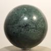 2.7" 455g Natural Green w/White Apatite Sphere Polished Gemstone Crystal Mineral Collectible Ball - Peru + Stand view 1