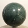 2.7" 455g Natural Green w/White Apatite Sphere Polished Gemstone Crystal Mineral Collectible Ball - Peru + Stand view 3