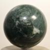 3" 625g Deep Green w/White Apatite Sphere Polished Natural Gemstone Crystal Mineral Collcetible Dcor Ball from Peru + Stand view 1