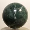3" 625g Deep Green w/White Apatite Sphere Polished Natural Gemstone Crystal Mineral Collcetible Dcor Ball from Peru + Stand view 2