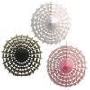 3-Piece 27 Inch Honeycomb Halloween Web Fan Decoration, Pink Mix view 1