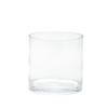 6" Clear Cylindrical Hand Blown Glass Vase view 1