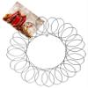 Red Co. Silver Metal Wreath - Wall Mount Christmas Card Holder - 17" Dia view 2