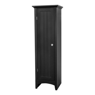 OS Home and Office Furniture 15" 1-Door Wood Kitchen Storage Pantry in Black