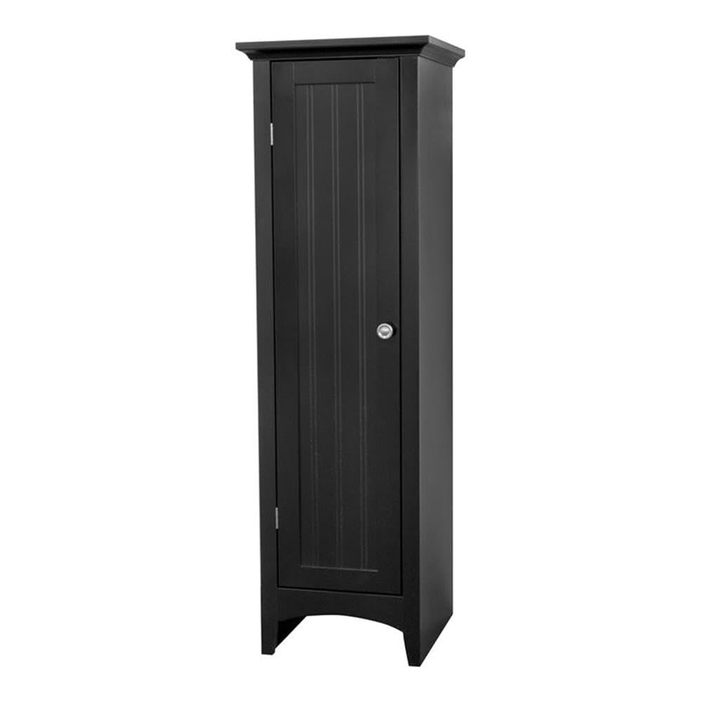 OS Home and Office Furniture 15" 1-Door Wood Kitchen Storage Pantry in Black