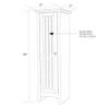 OS Home and Office Furniture 15" 1-Door Wood Kitchen Storage Pantry in Black view 3