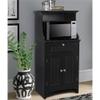 American Furniture Classics OS Home and Office Coffee Maker Utility Cabinet in Black Kitchen Microwave cart view 2