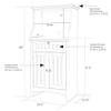 American Furniture Classics OS Home and Office Coffee Maker Utility Cabinet in Black Kitchen Microwave cart view 3