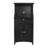 American Furniture Classics OS Home and Office Coffee Maker Utility Cabinet in Black Kitchen Microwave cart view 4