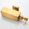 AOTAKE Brushed Gold Soap Dispenser Stainless Steel Refillable Liquid Soap Dispenser Bottle for Bathroom Kitchen Wall Mounted (square) view 2