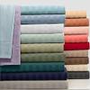 Jagdambe Linens 600 Thread Count Long- Pure Natural Cotton Fitted Sheet with Elastic All Around - Fits Mattress Fits Upto (26 to 30 Inches) Deep Pocket Twin XL (39" X 80") Red Stripe view 2