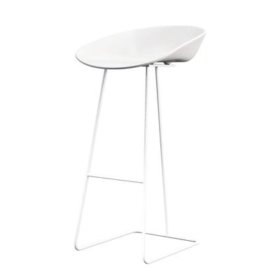 Barstools Bar Stools Kitchen Breakfast Stool Modern Counter Height Industrial Footrest Bistro Pub Dining Room Furniture Chairs White Metal Leg, Seat Height 65/70/75cm