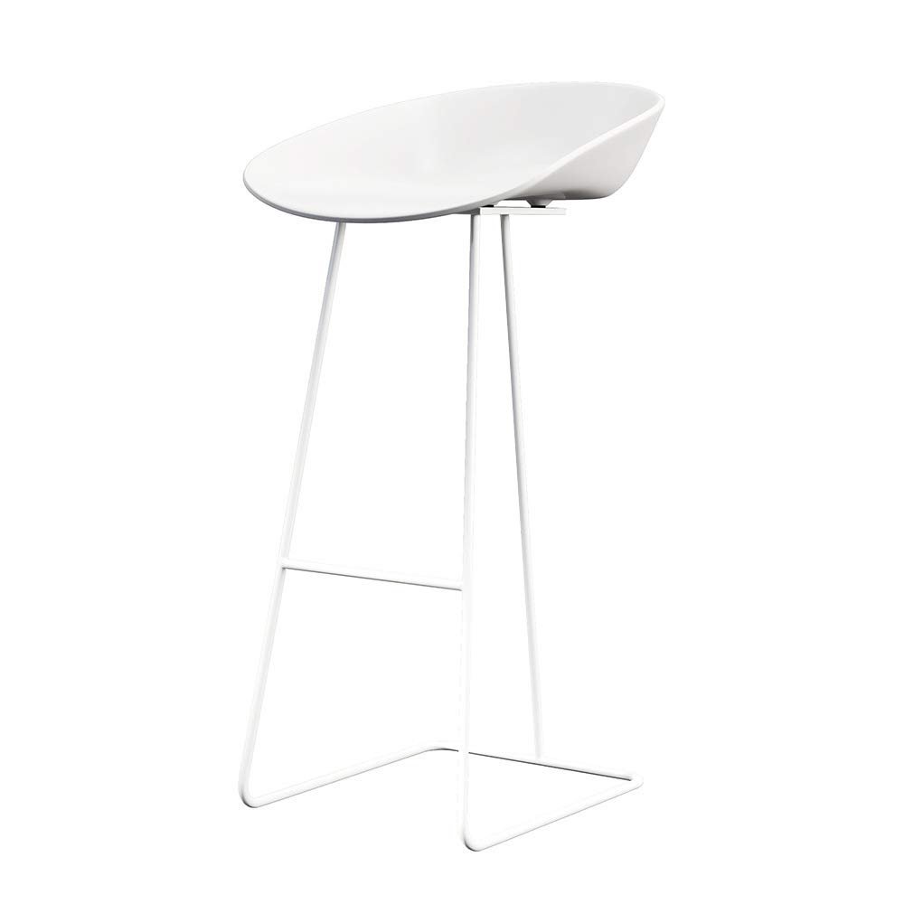 Barstools Bar Stools Kitchen Breakfast Stool Modern Counter Height Industrial Footrest Bistro Pub Dining Room Furniture Chairs White Metal Leg, Seat Height 65/70/75cm