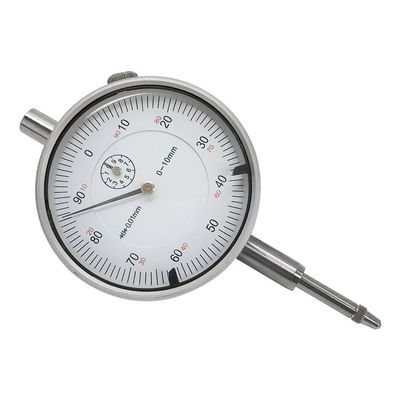 MH GLOBAL 10mm Precision Dial Indicator .01mm AGD2 Graduation Travel Lug Back Gauge Measuring Tool