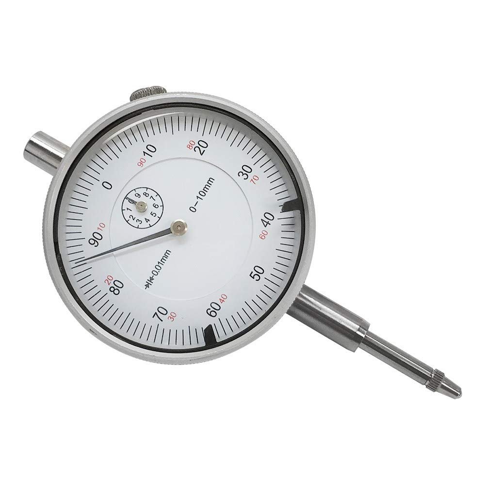 MH GLOBAL 10mm Precision Dial Indicator .01mm AGD2 Graduation Travel Lug Back Gauge Measuring Tool