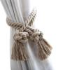 1 Pair Handmade Cotton Natural Cotton Rope Curtain Drapery Tiebacks Decorative Holdbacks Curtain Rope Holdbacks (Camel Color) view 1