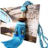 1 Pair European Style Beautiful Curtain Buckle Decorative Tassels Curtain Tiebacks Holdbacks Curtain Rope Tiebacks (Sky Blue) view 1