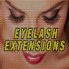 Eyelash I Extensions Poster Salon Sign Ad Horizontal (Perforated 70/30 Window Vinyl, 30W x 20H) view 1