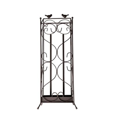 GUOYANHOME Umbrella Rackss Iron Umbrella Stand, Hotel Cafe Retro Multi-Functional Storage Basket, Brown, 17X17X59 CM