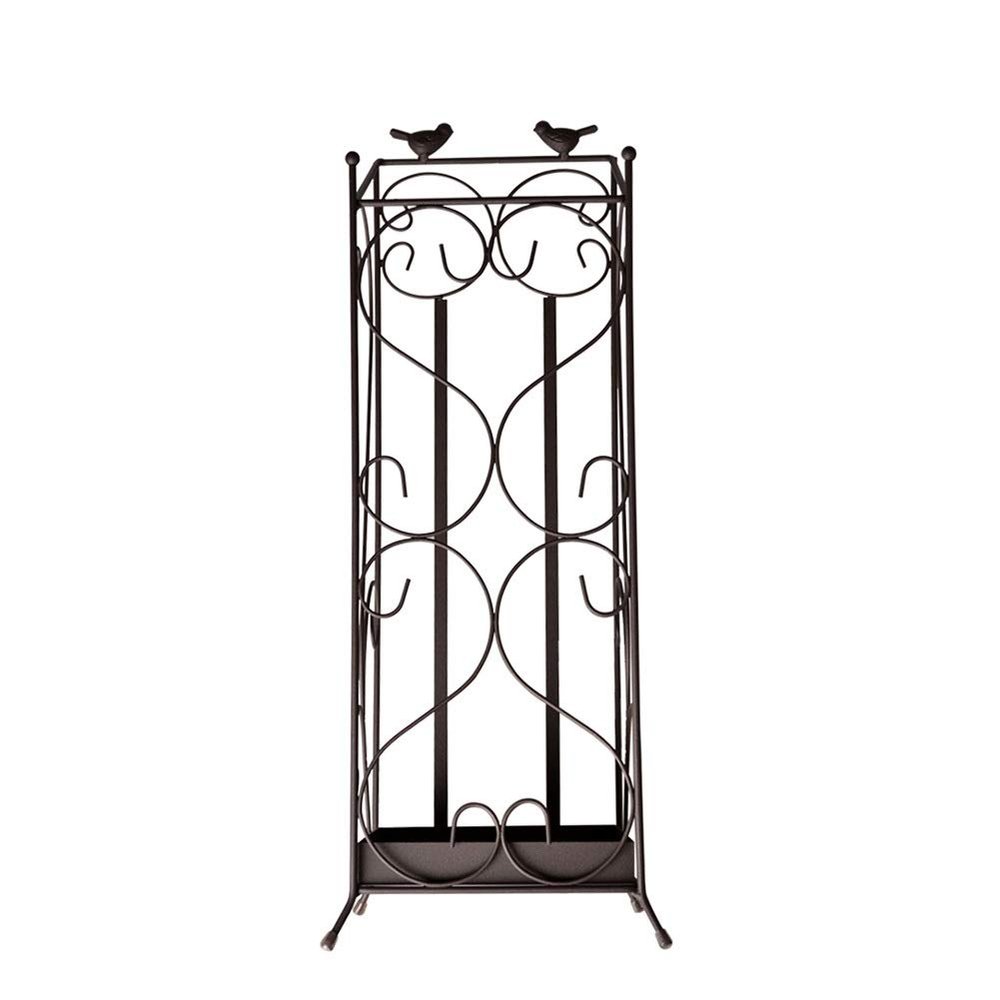 GUOYANHOME Umbrella Rackss Iron Umbrella Stand, Hotel Cafe Retro Multi-Functional Storage Basket, Brown, 17X17X59 CM