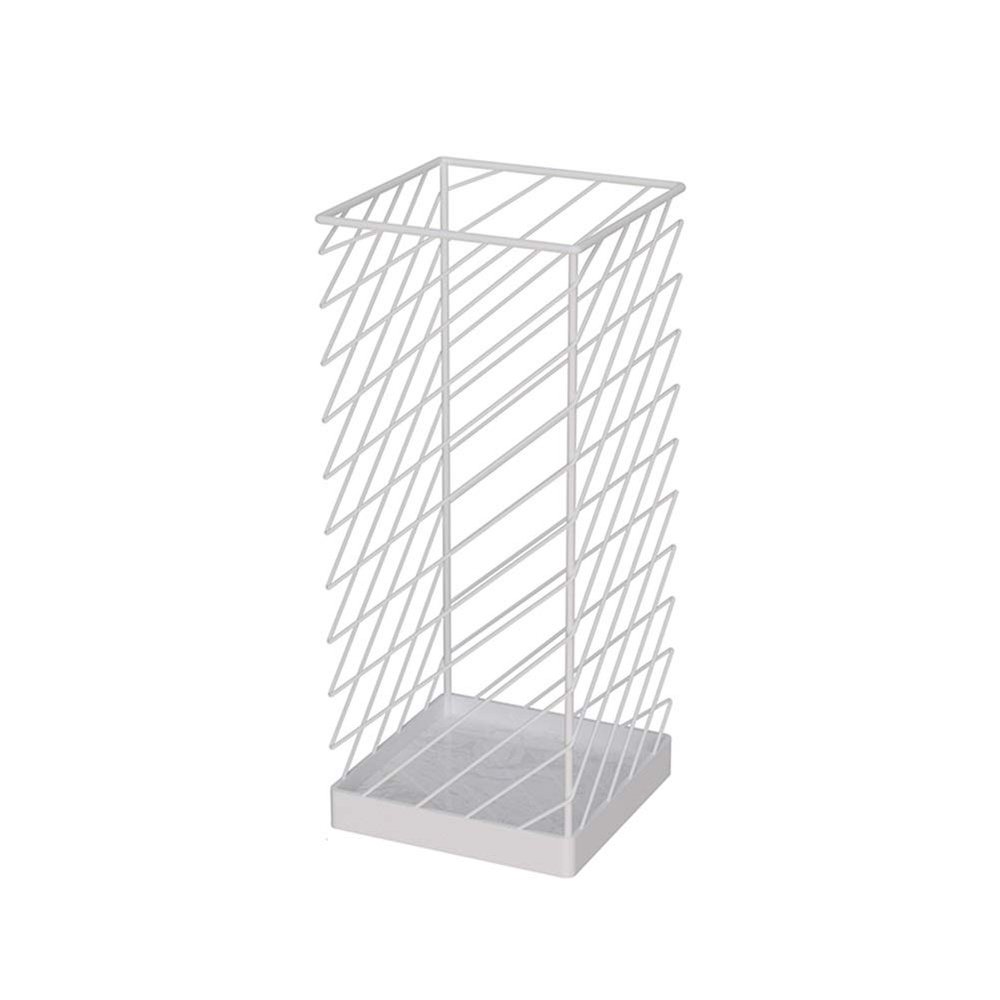 GUOYANHOME Umbrella Rackss Metal Umbrella Stand Rack, for Canes Walking Sticks, Square Free Standing Umbrella Holder, Entryway,4 Colors25x25x60cm (Color : White)