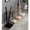 GUOYANHOME Umbrella Rackss Metal Umbrella Stand Rack, for Canes Walking Sticks, Square Free Standing Umbrella Holder, Entryway,4 Colors25x25x60cm (Color : White) view 2