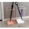 GUOYANHOME Umbrella Rackss Metal Umbrella Stand Rack, for Canes Walking Sticks, Square Free Standing Umbrella Holder, Entryway,4 Colors25x25x60cm (Color : White) view 3