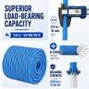 YUZENET Braided Polyester Arborist Rope (3/8 inch X 100 feet) High Strength Bull Rope for Tree Work Truck Securing Camping Swing, Blue/Red view 2