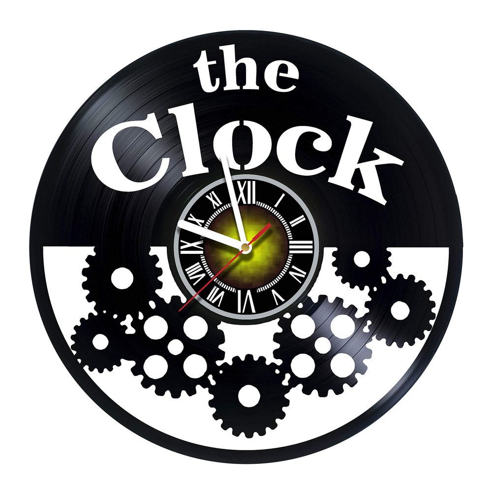 Wall Clock Compatible with Personalized Custom Clock Made of Vinyl Record - Decor Original Design - Birthday, Wedding, Anniversary, Women, Men, Friends, Girlfriend Boyfriend and Teens (8)